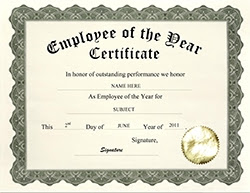 Right off the bat, it's important to note that it if you have hundreds or even thousands of eligible employees, you may want to rethink only choosing 12 people a year. Employee Of The Year Certificate Template Free Best Creative Template Design