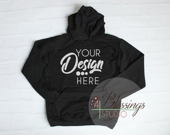 Download Black Hoodie Sweatshirt Mockup Unisex Hooded Sweat Shirt ...