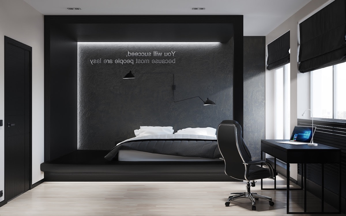 Delightful black and grey room ideas White Black And Grey Bedroom Home Design Ideas