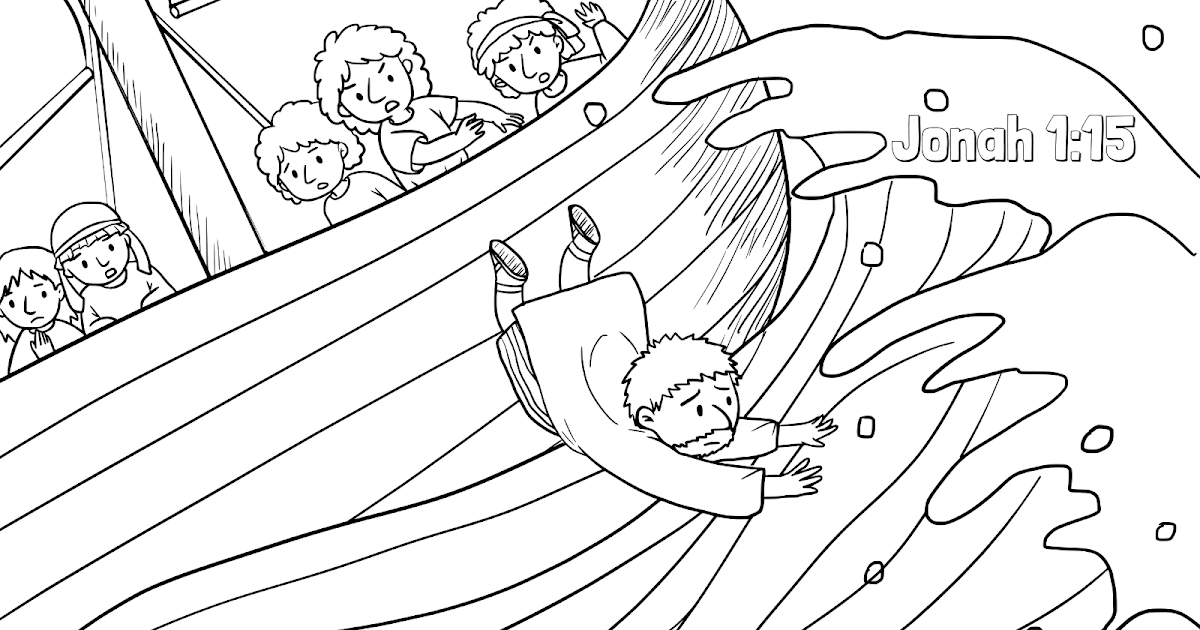 Jonah Runs From God Coloring Page / Jonah And The Whale Bible Story