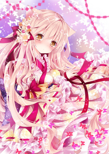 トップ100 かわいい 着物 ドレス イラスト アニメ画像