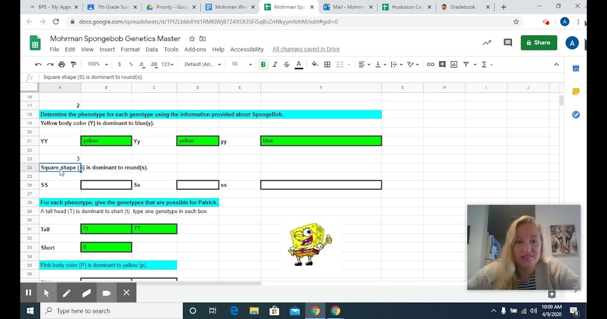 Spongebob Genetics Answer Key 2 / PPT - SpongeBob Genetics 1 & 2 PowerPoint Presentation ...