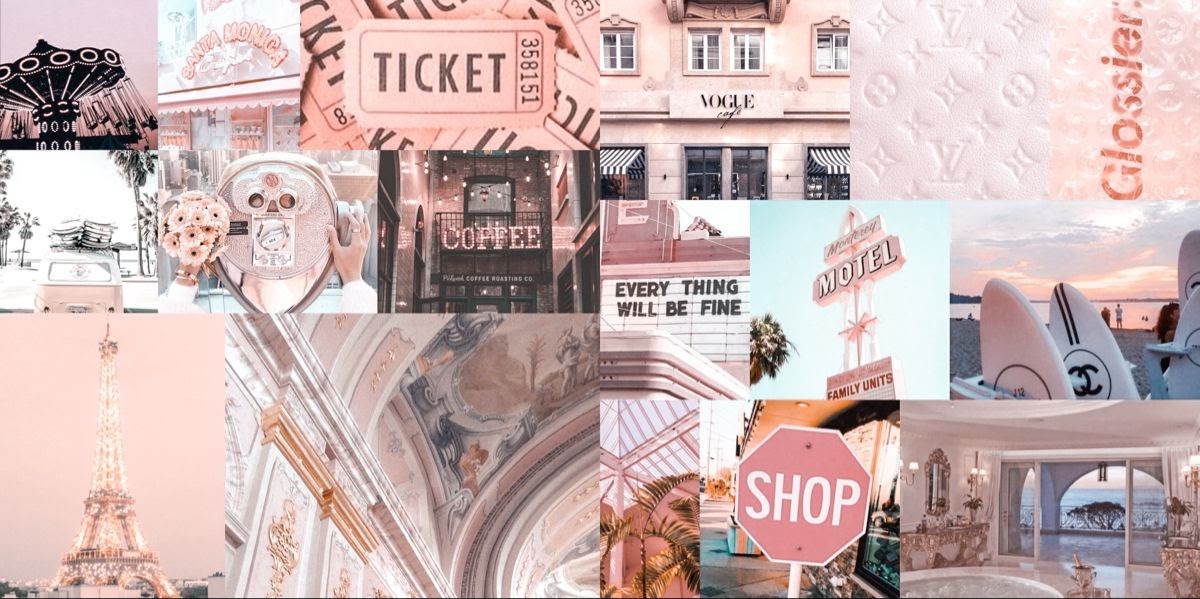 Laptop Backgrounds Aesthetic Pinterest - Minimalistic Collage Desktop