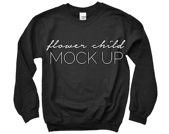 Download Gildan 18000 Black Sweatshirt Mockup | Sweatshirt Mockup ...