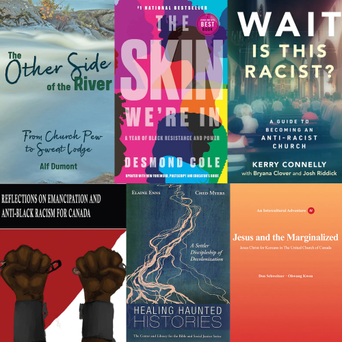 Featured book covers for 40 Days of Engagement on Anti-Racism
