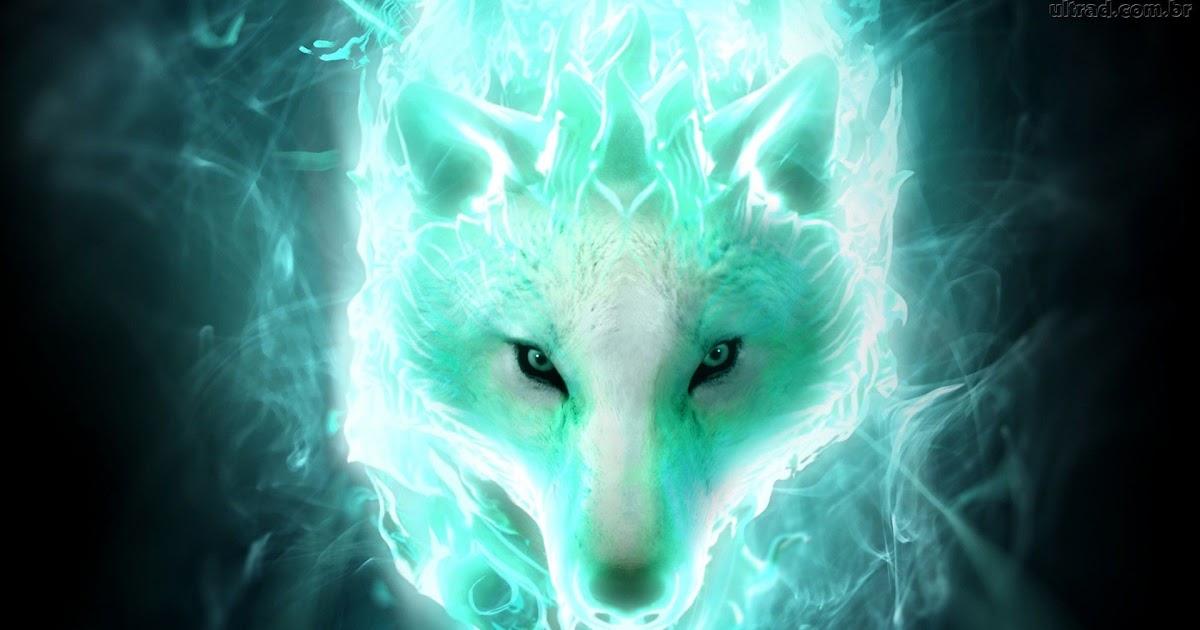 Blue Flame Mystical Galaxy Wolf Wallpaper - Images | Slike