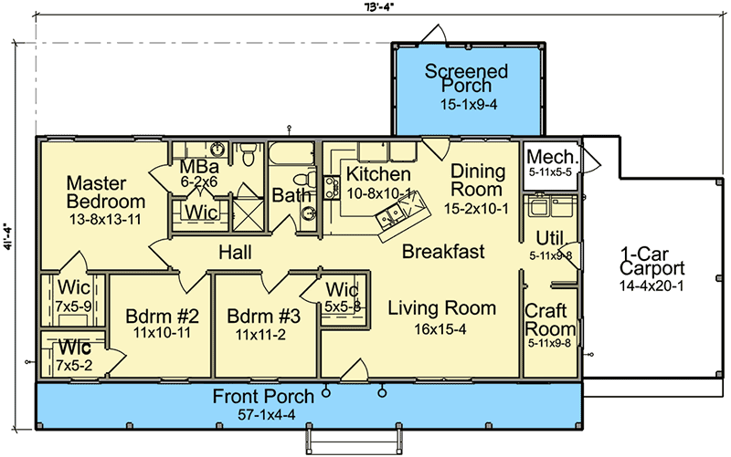  2  Bedroom  Ranch  House Plans  Ranch  House Plans  Easy  To 