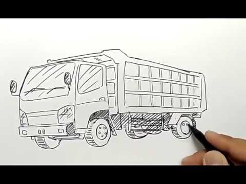 Sketsa Gambar Mobil Truk Oleng