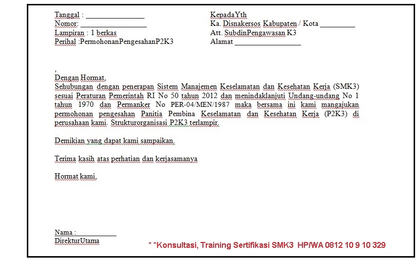 Surat Permohonan Kerja Resmi - Rasmi X