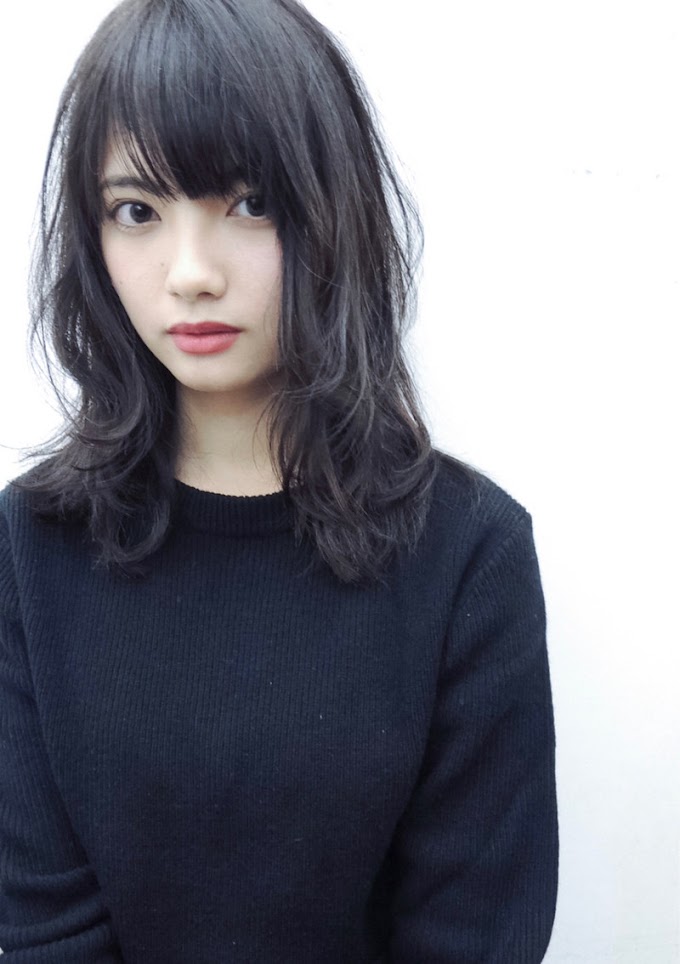黒髪 髪型 丸顔 の最高のコレクション ヘアスタイルギャラリー
