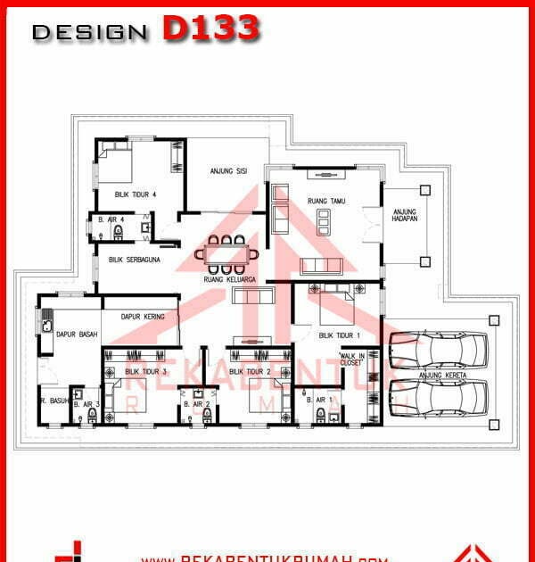  Plan  Rumah  5 Bilik  Pelan Rumah  D2 04 Pelan Rumah  Banglo 