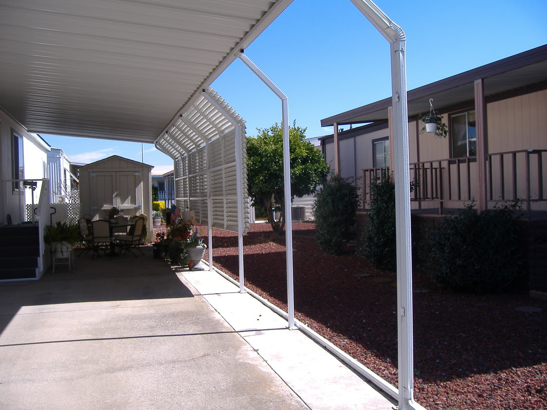 Create an attached carport that ties into the roof of the main structure by using a deck railing and a manually drawn roof plane. Awning Extender Posts Abesco Distributing Co Inc The Company With A Solid Foundation