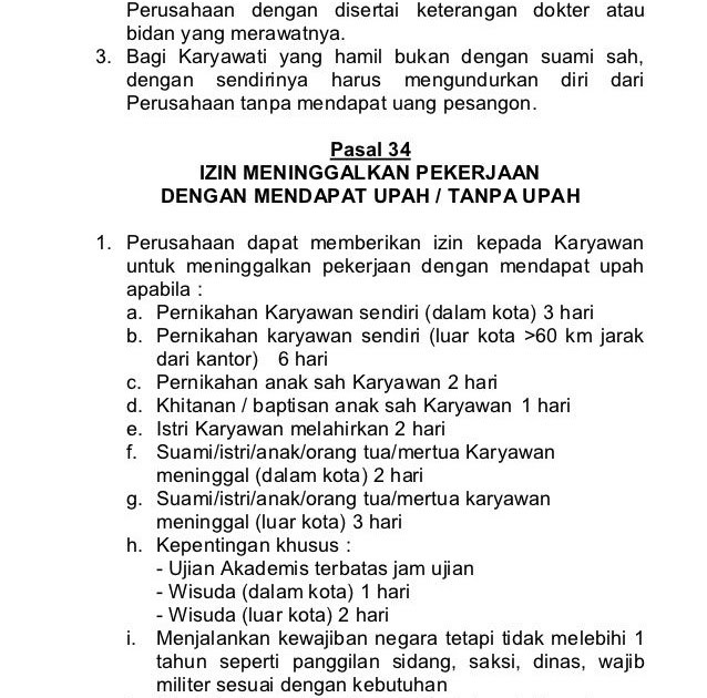 Surat Permohonan Cuti Istri Melahirkan - Rasmi U