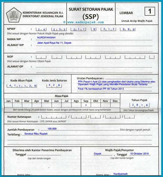 Contoh Laporan Pajak Tahunan Paud Seputar Laporan