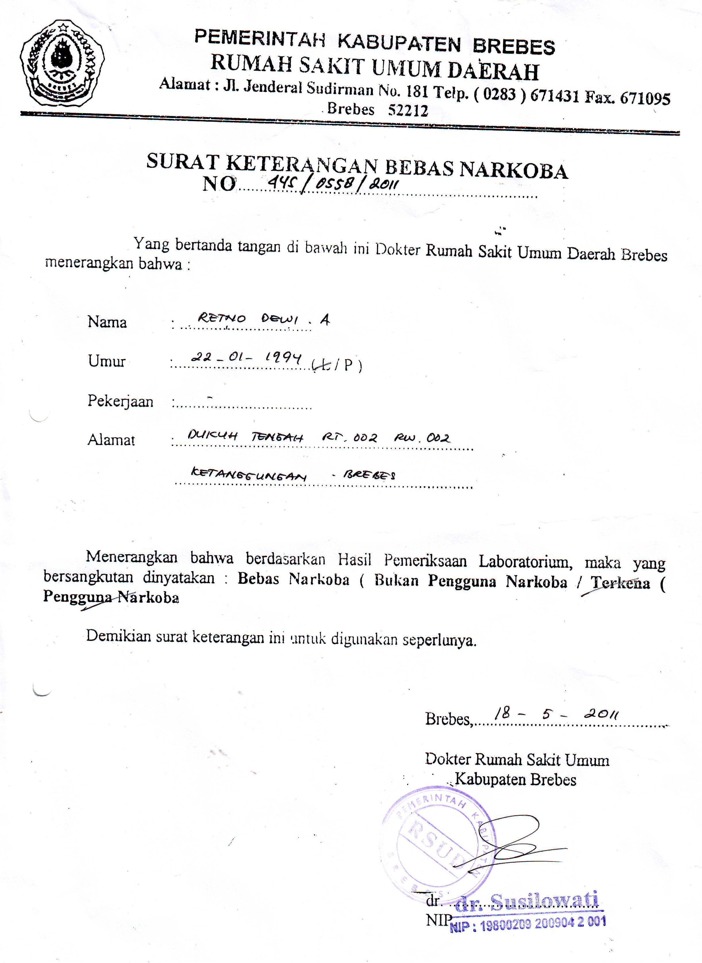 Contoh Surat Resign Dari Rumah Sakit - Contoh U