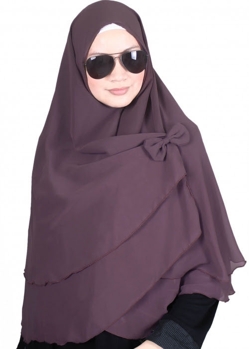  Jilbab  Yang  Cocok  Untuk  Baju  Warna  Ungu Tua Nafisa