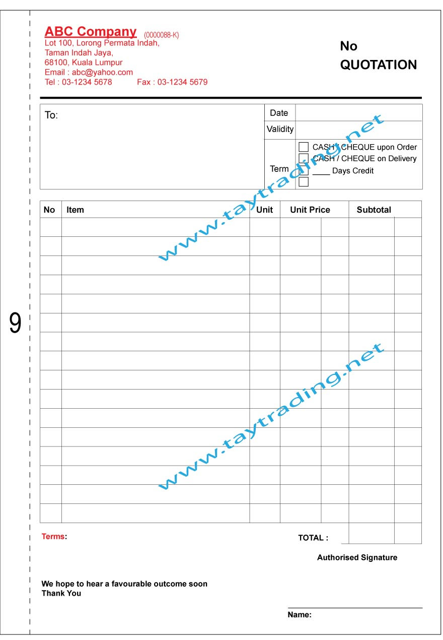 Contoh Invoice Perkhidmatan - 9ppuippippyhytut