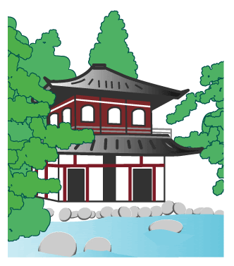 立派な 絵 銀閣寺 イラスト 簡単 がじゃなたろう