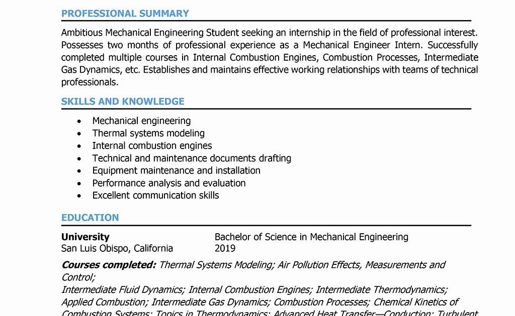 Engineering Resume Summary Statement Examples - BEST RESUME EXAMPLES