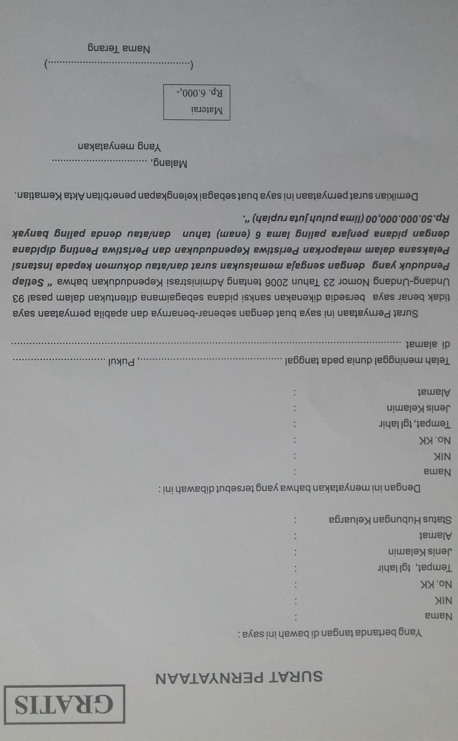 Jika benar, anda datang di situs yang tepat. Pengurusan Akte Kematian Kelurahan Bumiayu