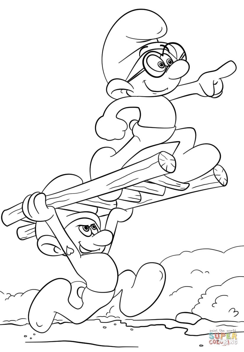 Smurfs colouring book for children. Smurfs The Lost Village Coloring Page Free Printable Coloring Pages