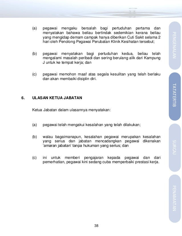 Surat Rayuan Tindakan Tatatertib - Selangor a