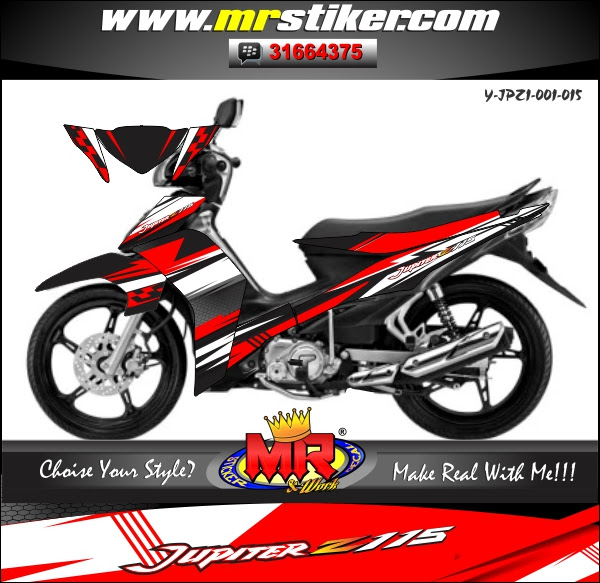 32 Stiker  Motor  Jupiter Z1 Warna  Merah  Inspirasi Baru 