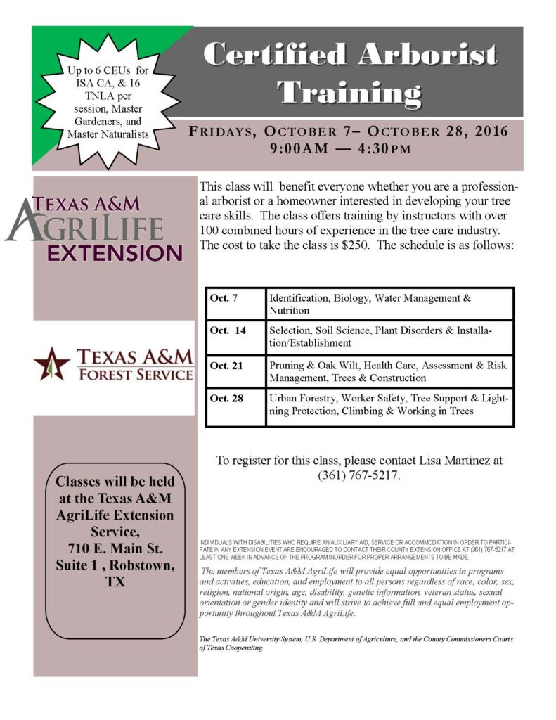 Educational experience in the form of an associate's or bachelor's degree in arboriculture may be substituted for up to two years of professional experience. Texas Tree Service Tree Care Isa Texas Chapter