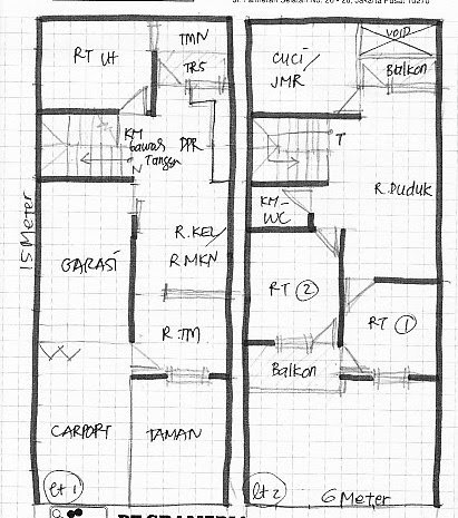 Contoh Rumah  Minimalis Ukuran 6x15 Gambar Om