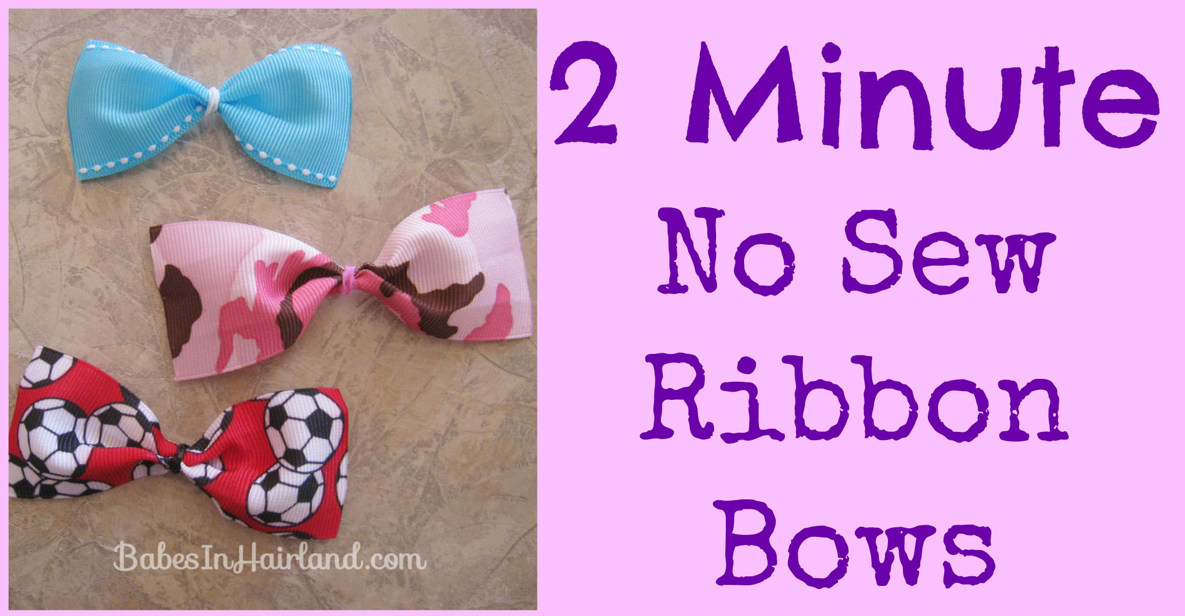 If you make them too tight, you'll have a watch: 2 Minute No Sew Ribbon Bows Babes In Hairland