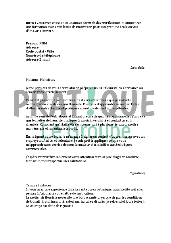 Lettre De Motivation Formatrice Mcdo