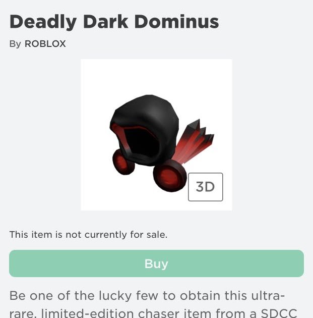 deadly dark dominus roblox toy code
