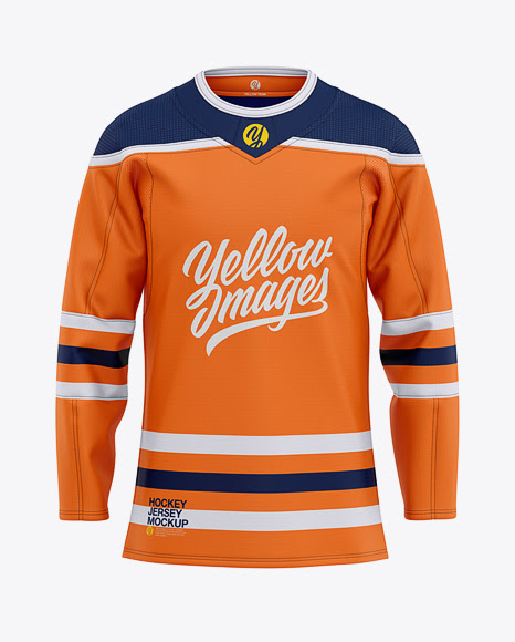 Download Free Men's Hockey Jersey Mockup - Front View (PSD)
