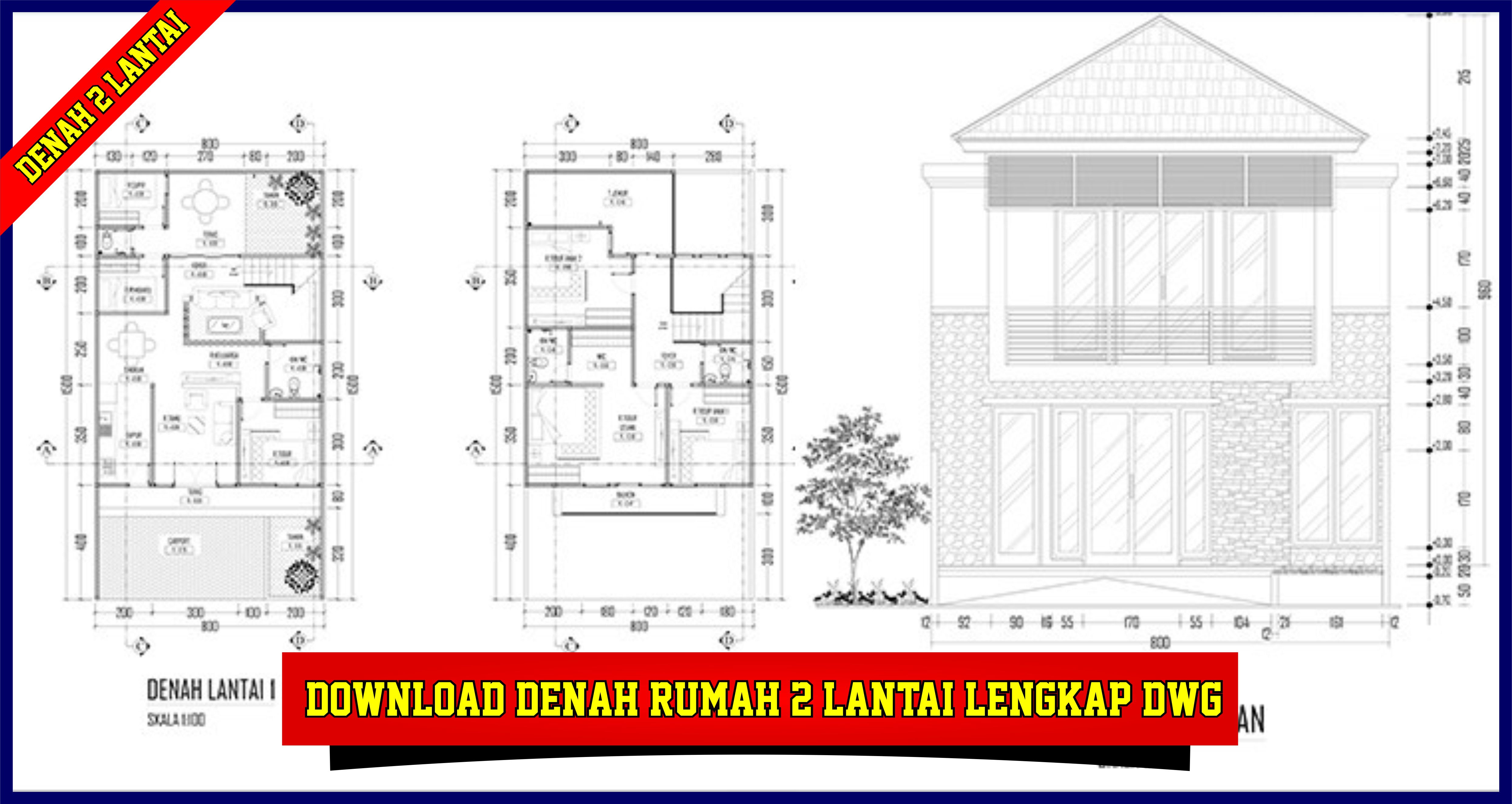 Artikel Download File Autocad Denah Rumah 2 Lantai HBS Blog Hakana Borneo Sejahtera