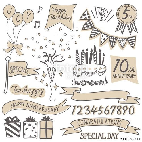 Happy Birthday 手書き 素材