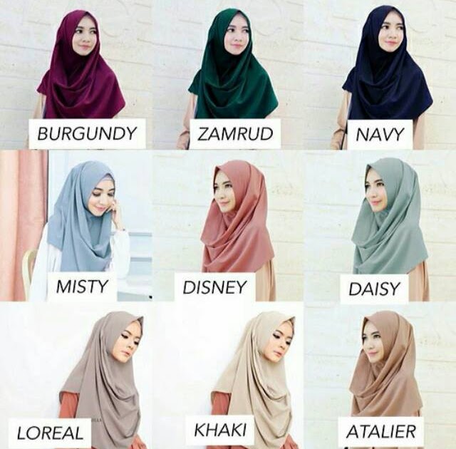  Warna Jilbab Rose  Voal Motif