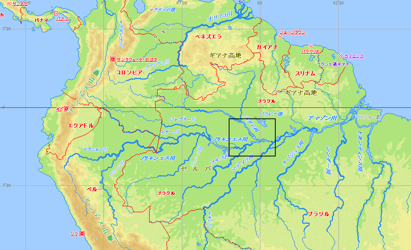 50 アマゾン川 地図 がくめめ