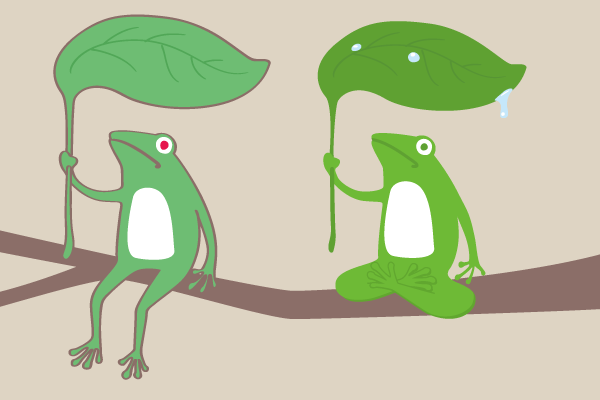 すべての動物の画像 75 カエル 葉っぱ イラスト