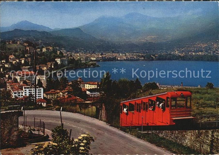 Deze zijn tussen de 12e en 14e eeuw door rijke families opgetrokken. Zahnradbahn Lugano Funicolare Monte San Salvatore Bergbahn Ansichtskarten Center Onlineshop