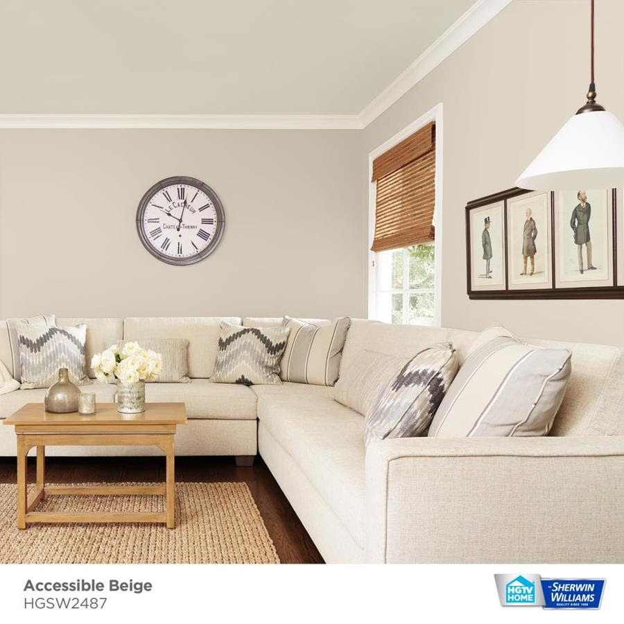 In some lighting it definitely looks more gray. Hgtv Home By Sherwin Williams Infinity Flat Accessible Beige Hgsw2487 Interior Paint 1 Quart In The Interior Paint Department At Lowes Com