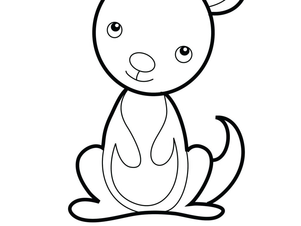 Download Coloring and Drawing: Cute Baby Kangaroo Coloring Pages