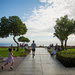 A park in Miraflores, which has manicured parks along the city's coastal bluffs.