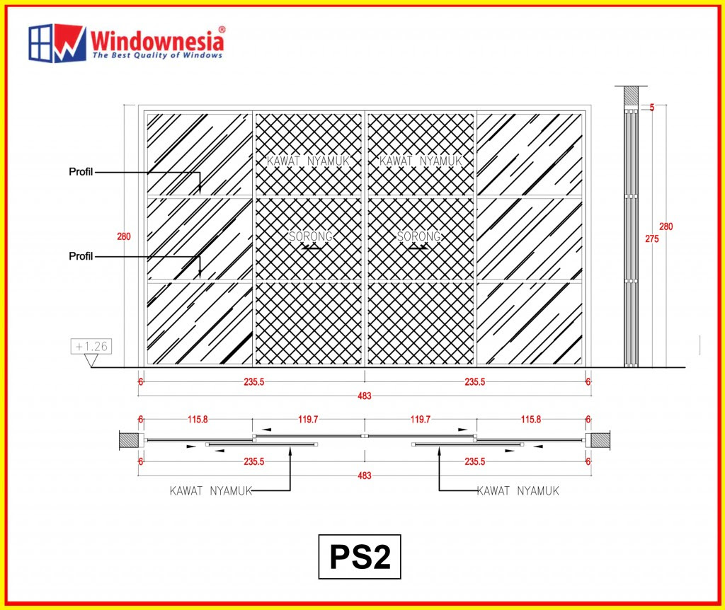 Top Inspirasi 48 Pintu  Geser Dwg