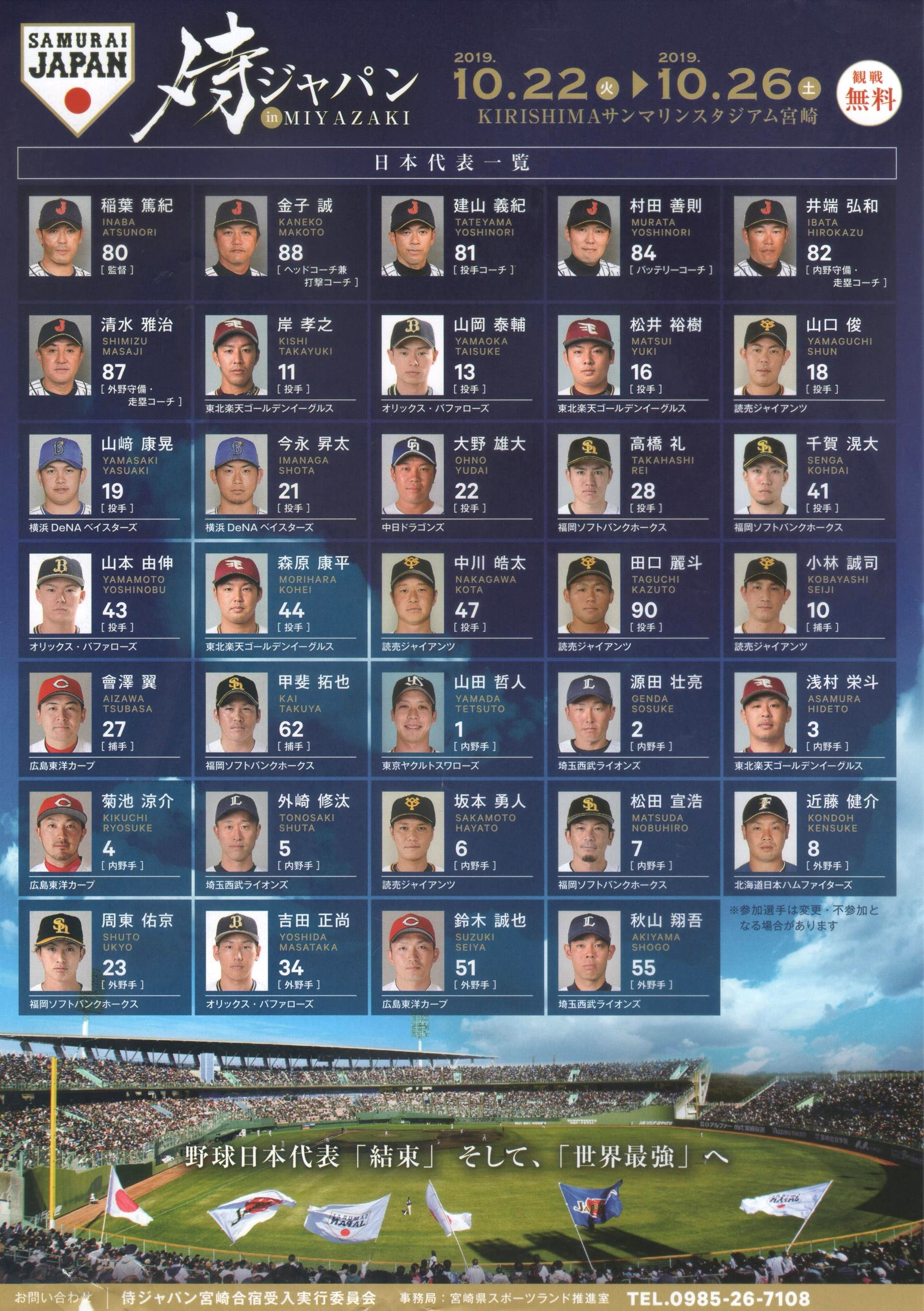 壁紙 侍ジャパン 19 メンバー Udin