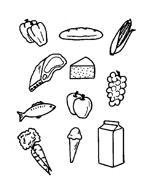 coloring for kids food