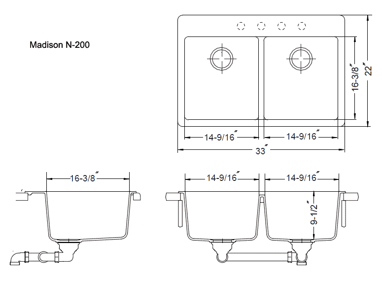 Double Sink Dimensions Papirio