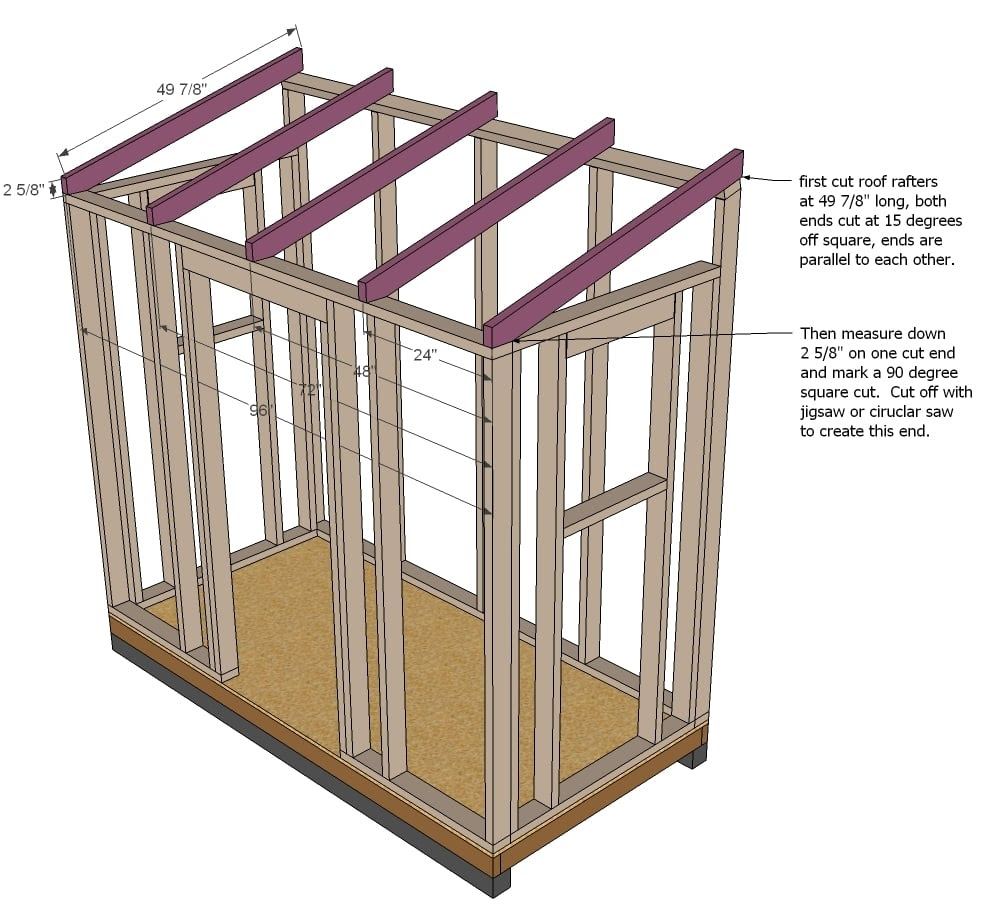 Gres: How to build a shed roof off a house