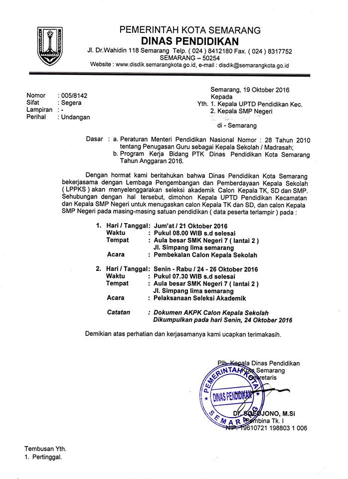 Contoh Surat Undangan Ke Dinas Pendidikan Sample Surat Undangan