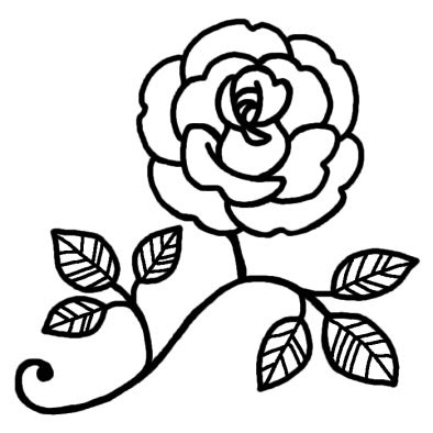 ベストコレクション 白黒 薔薇 イラスト 簡単 9785