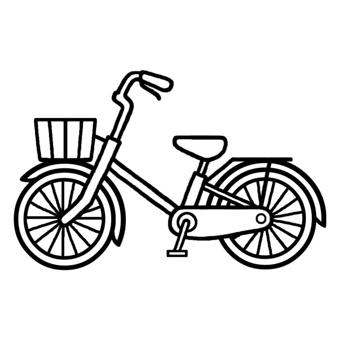 最高自転車 イラスト 無料 白黒 最高の動物画像